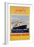 Duchess Steamships to Canada Poster-null-Framed Giclee Print