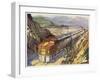 Train of the Santa Fe Railroad Drawn by a Diesel- Electric Locomotive-null-Framed Art Print