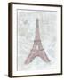 Eiffel Sketch Romantic-OnRei-Framed Art Print