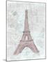 Eiffel Sketch Romantic-OnRei-Mounted Art Print