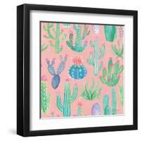 Bohemian Cactus Step 01D-Mary Urban-Framed Art Print