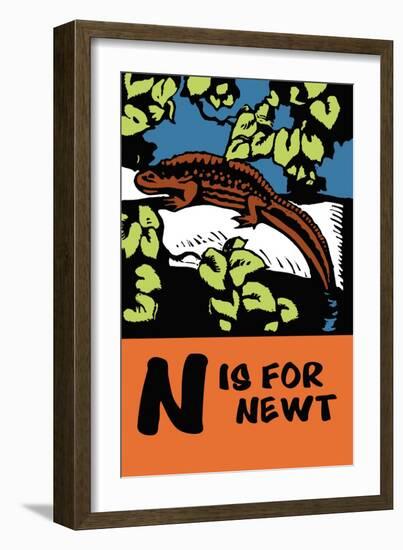 N is for Newt-Charles Buckles Falls-Framed Art Print