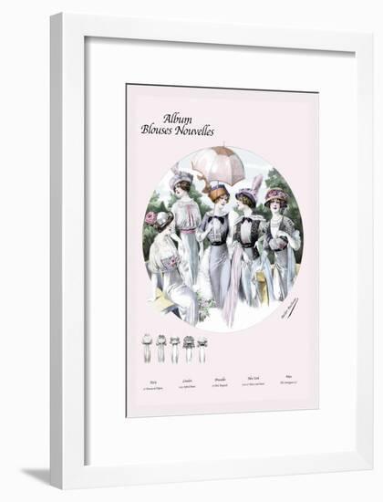 Album Blouses Nouvelles: Five Springtime Fashions-null-Framed Art Print