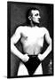 Bodybuilder with Thumbs Tucked in Belt-null-Framed Art Print