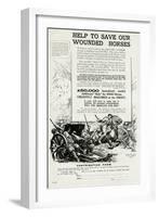 Help to Save Our Wounded Horses 1917-null-Framed Art Print