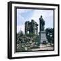 Dresden: Ruins of the Frauenkirche (Church of Our Lady) with a Statue of Martin Luther-null-Framed Photographic Print