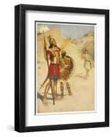 David and Goliath-null-Framed Art Print