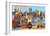 Seeing Pittsburg-Curt Teich & Company-Framed Art Print