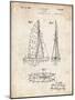 PP216-Vintage Parchment Schlumpf Sailboat Patent Poster-Cole Borders-Mounted Giclee Print