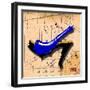 Suede Heel Blue-Roderick E. Stevens-Framed Giclee Print