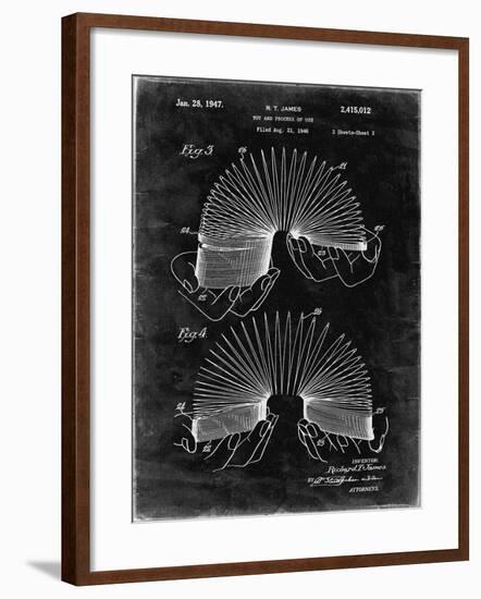 PP125- Black Grunge Slinky Toy Patent Poster-Cole Borders-Framed Giclee Print