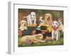 Puppy Play Group-William Vanderdasson-Framed Giclee Print