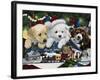 Curious Christmas Pups-Jenny Newland-Framed Giclee Print