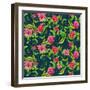 Tropical Flowers Pattern-Irina Trzaskos Studios-Framed Giclee Print