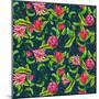 Tropical Flowers Pattern-Irina Trzaskos Studios-Mounted Giclee Print