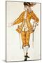 Page De La Fee Des Canaris, Costume Design for Tchaikovsky's Ballet Sleeping Beauty, 1921-Leon Bakst-Mounted Giclee Print
