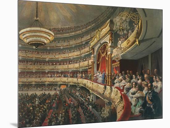 Auditorium of the Bolshoi Theatre, Moscow, Russia, 1856-Mihály Zichy-Mounted Giclee Print