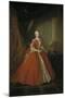 Portrait of the Princess Maria Amalia of Saxony in Polish Costume, 1738-Louis de Silvestre-Mounted Giclee Print