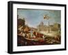 Piazza San Pietro, Rome with an Allegory of the Triumph of the Papacy-Giovanni Paolo Panini-Framed Giclee Print