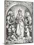 The Madonna with the Carthusian Friars, St John the Baptist and St Bruno, 1515-Albrecht Dürer-Mounted Giclee Print