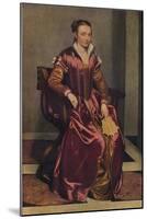 'Portrait of a Lady (La Dama in Rosso)', c1556-Giovanni Battista Moroni-Mounted Giclee Print