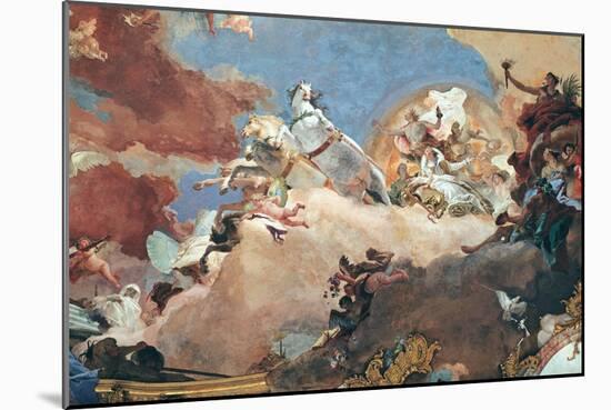 Apollo in His Sun Chariot Driving Beatrice I to Frederick I Barbarossa-Giovanni Battista Tiepolo-Mounted Giclee Print