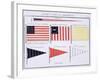 American Maritime Flags and Pennants, from a French Book of Flags, c.1819-null-Framed Giclee Print