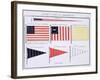 American Maritime Flags and Pennants, from a French Book of Flags, c.1819-null-Framed Giclee Print