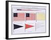 American Maritime Flags and Pennants, from a French Book of Flags, c.1819-null-Framed Giclee Print