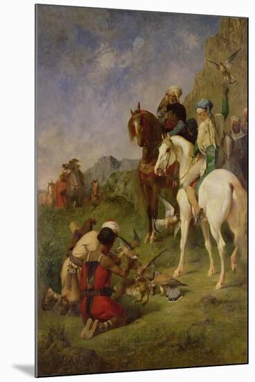 A Falcon Hunt in Algeria: the Quarry, Before 1863-Eugene Fromentin-Mounted Giclee Print