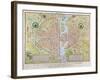 Plan de La Tapisserie, Map of Paris, Originally a Tapestry Made in circa 1570, 1818-Caroline Naudet-Framed Giclee Print