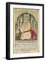 Sufi Sage Seated in a Niche, from an Album of Miniatures in Persian Style with Deccan Text-null-Framed Giclee Print