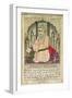 Sufi Sage Seated in a Niche, from an Album of Miniatures in Persian Style with Deccan Text-null-Framed Giclee Print