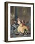 'The Broken Fan', end eighteenth century-Jean-Baptiste Huet-Framed Giclee Print