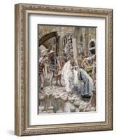A Holy Woman Wipes the Face of Jesus, Illustration for 'The Life of Christ', C.1886-94-James Tissot-Framed Giclee Print
