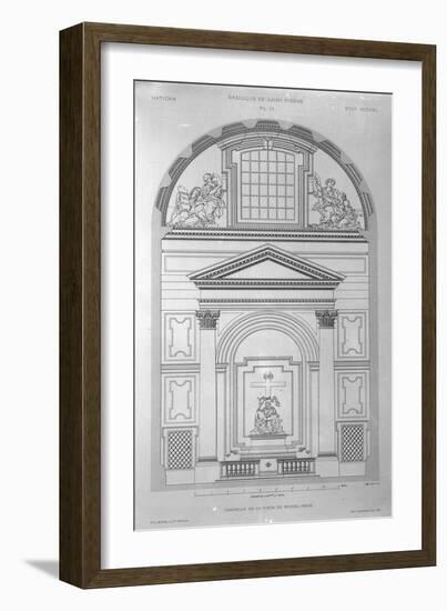 Chapel of the Pieta in St.Peter's, Rome, Engraved by Jean Joseph Sulpis, Published 1882-Paul Marie Letarouilly-Framed Giclee Print