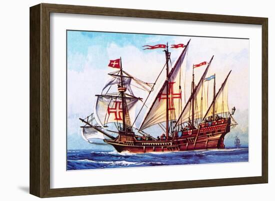 The Portuguese Caravel-English School-Framed Giclee Print