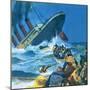 Sinking of the Titanic-English School-Mounted Giclee Print