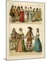 French Costumes 1600-1670-Albert Kretschmer-Mounted Giclee Print