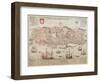 Panorama of Lisbon, 1572-null-Framed Giclee Print