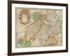 Map of Northampton and Adjacent Counties, from 'Atlas of England and Wales', 1576-Christopher Saxton-Framed Giclee Print