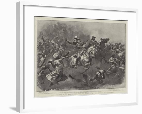 How Colonel R H Martin Led the 21st Lancers at the Battle of Omdurman-John Charlton-Framed Giclee Print