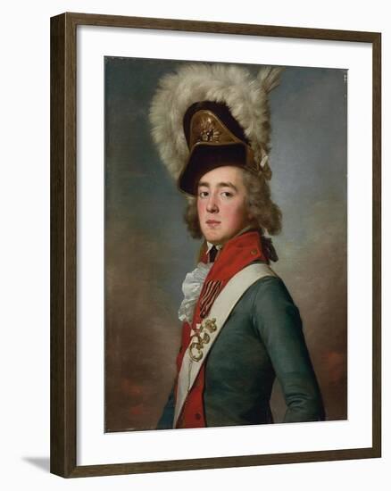 Portrait of Brigadier Valerian Aleksandrovich Zubov-Jean Louis Voille-Framed Giclee Print