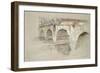 The Ponte Della Pietra-John Ruskin-Framed Giclee Print