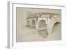 The Ponte Della Pietra-John Ruskin-Framed Giclee Print