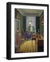 Teacher's Apartment in Stockholm, 1842, Painting by Johan Gustaf Kohler (1803-1881)-null-Framed Giclee Print