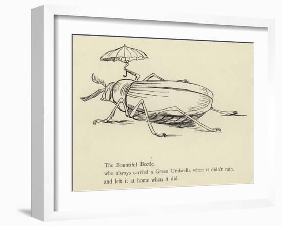 The Bountiful Beetle-Edward Lear-Framed Giclee Print