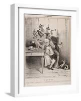 Le Mal De Tête, 1833-Honore Daumier-Framed Giclee Print