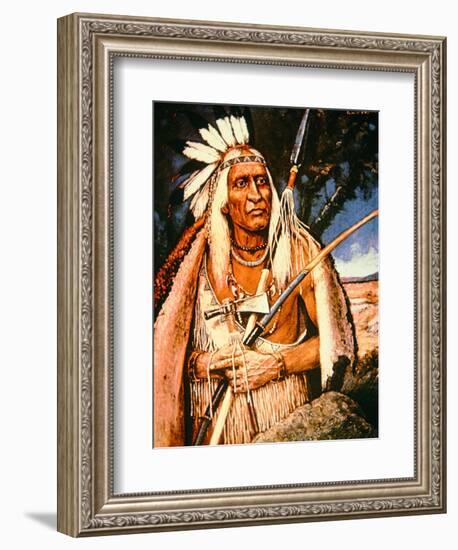 Iroquois Chief-Henry H. Cross-Framed Giclee Print