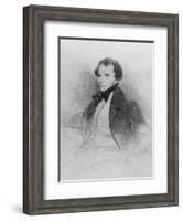 Prosper Mérimée, 1829-Achille Deveria-Framed Giclee Print